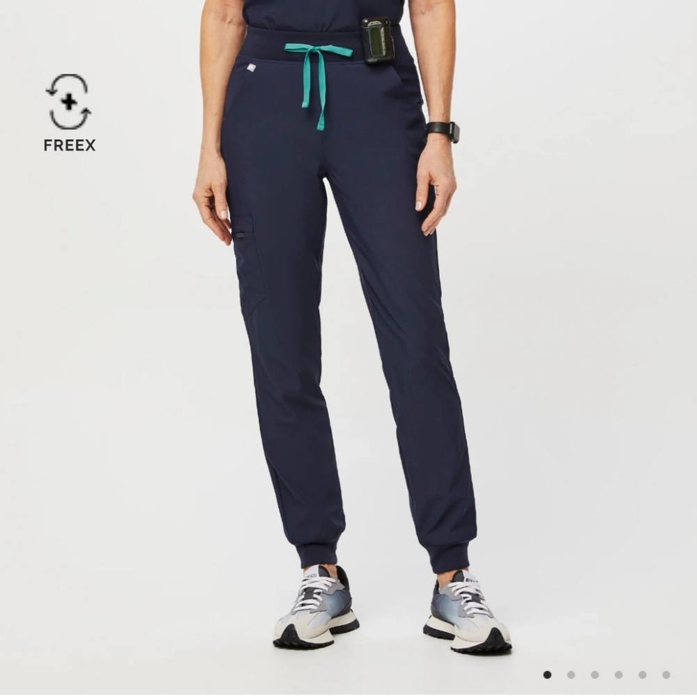 FIGS High Waisted Zamora Joggers FreeX Navy Small Petite SP NWT
